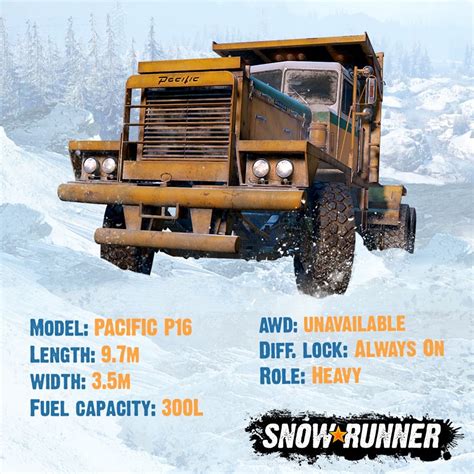 Pacific P16 Snowrunner SnowRunner Mods For PC