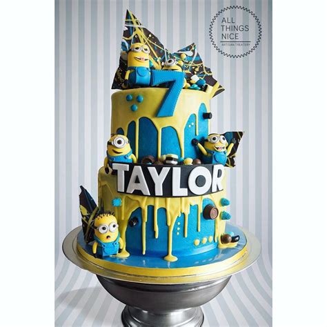 Minion Drip Cake For Taylor Allthingsniceza Dripcake Minions