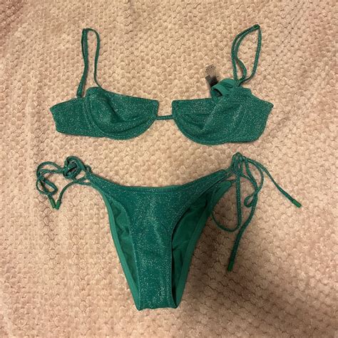 Triangl Bikini Mala Jaded Sparkle Xxs Bottoms Depop