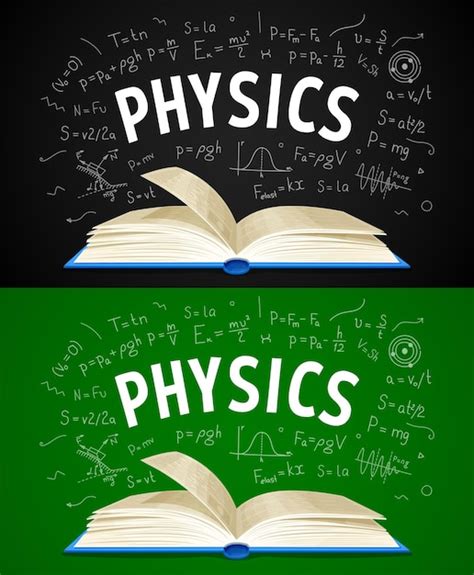 Premium Vector Physics Textbook Formulas On School Blackboard