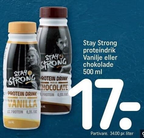 Stay Strong Proteindrik Vanilje Eller Chokolade Tilbud Hos Rema 1000