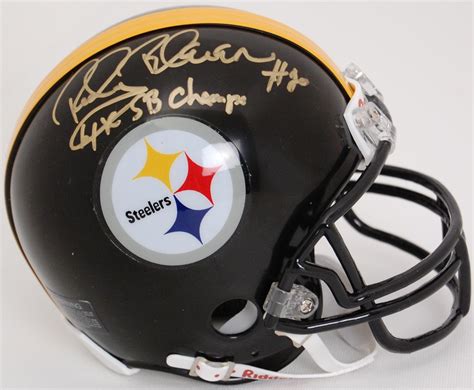 Rocky Bleier Autographed Mini Helmet w/ 4X SB Champ