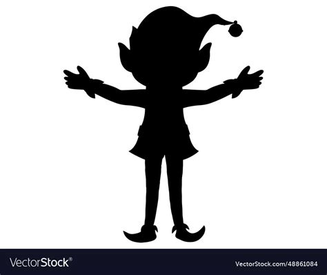 Elf silhouette art Royalty Free Vector Image - VectorStock