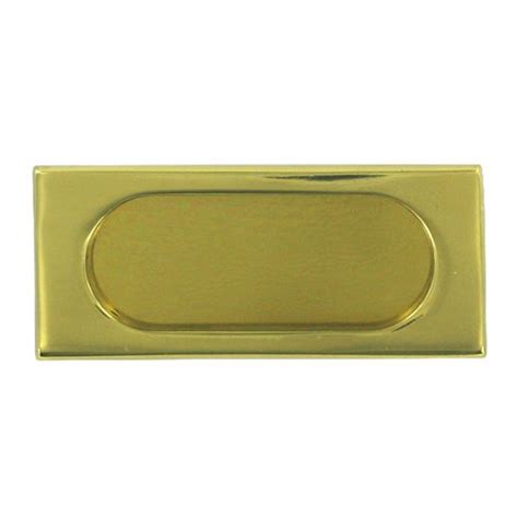 Solid Brass Flush Pulls Collection Solid Brass Large 4 X 1 34 Flush Pull In Polished Brass