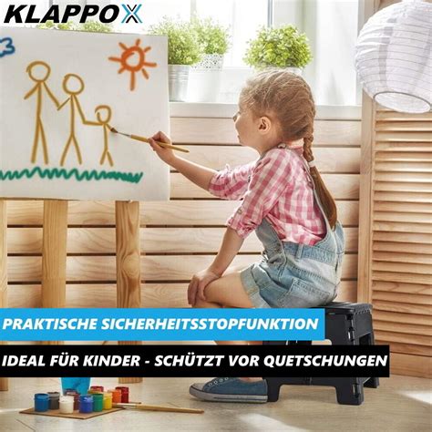 Klappox Klapphocker Faltbarer Tritthocker Hocker Faltstufe Klappsitz