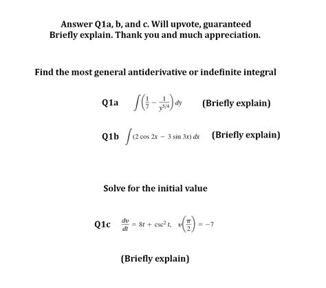 Solved Find The Most General Antiderivative Or Indefinite Chegg