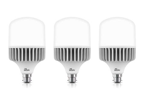 Murphy Base B22 50 Watt LED Globe Bulb Pack Of 3 Cool White Amazon In