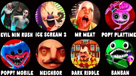 Evil Nun Rush Ice Scream Mr Meat Poppy Playtime Poppy Mobile Neighbor