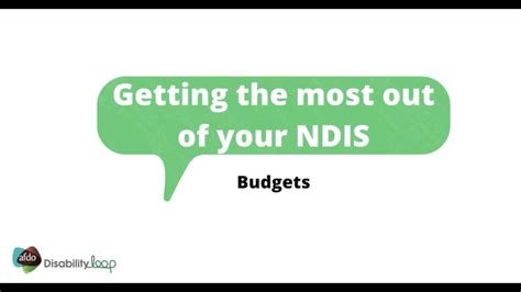 Getting The Most Out Of Your Ndis Budgets Youtube