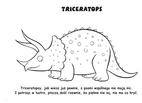 Kolorowanka Dinozaur Triceratops Maluchy Pl