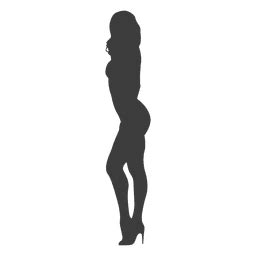 Nude Woman Silhouette With Shoes PNG SVG Design For T Shirts