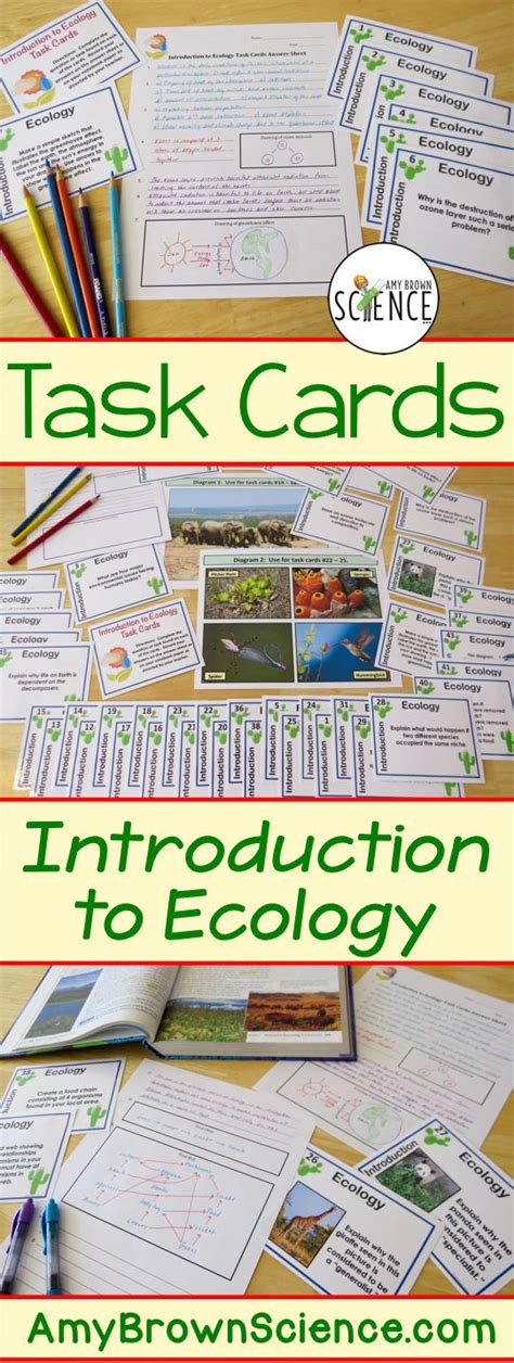 Introduction To Ecology Task Cards A Hands On Higher Order Thinking