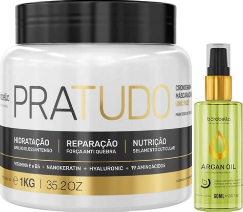 Borabella Máscara Pratudo 1kg Óleo de Argan 60ml