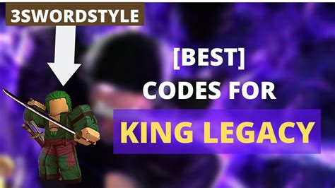 BEST KING LEGACY CODES Roblox KingLegacy YouTube