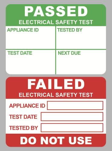 1 12x1 6 Inch 200 PCS Waterproof Pass PAT Testing Labels With 20 PCS
