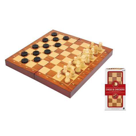 Juego De Mesa Ajedrez Damas Plegable De Madera