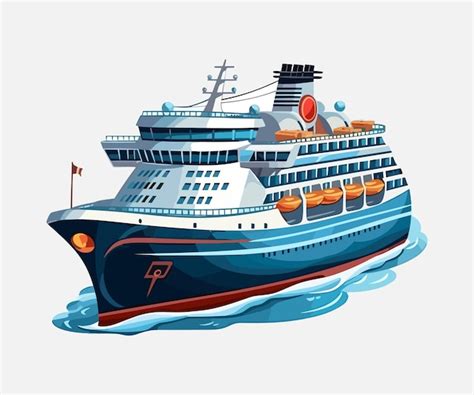 Premium Vector Cruise Ship Illustration Vector Cruise Ship