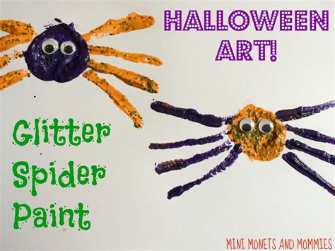 Mini Monets and Mommies: Halloween Spider Kids' Paint Print Art