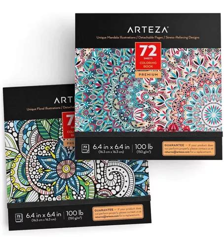 Arteza Pack 2 Cuadernos De Dibujo Mandalas Para Colorear 899 En