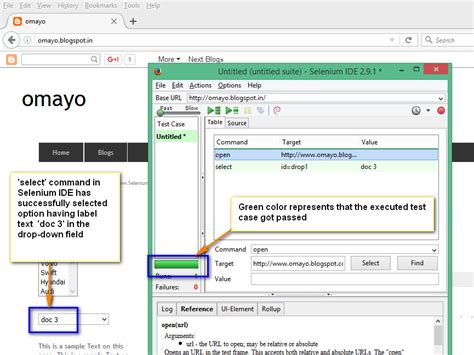 Selenium By Arun Select Command In Selenium Ide For Selecting An