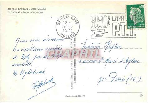 Carte Postale Moderne Au Pays Lorrain Metz Moselle H 5 905 W La Porte