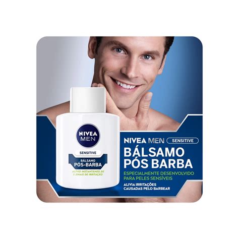 Locao Pos Barba Nivea Balsamo Sensitive 100ml Locao Pós Barba Nivea Bálsamo Sensitive Com