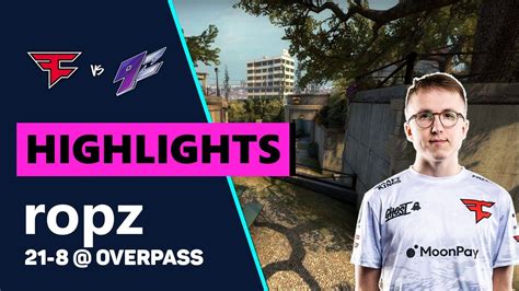 Ropz HIGHLIGHTS 21 8 FaZe Vs 9z Overpass IEM Rio 2023 CSGO