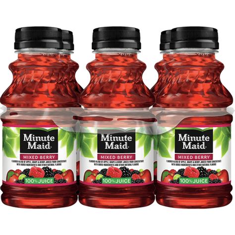 Minute Maid Mixed Berry Juice Bottles, 10 fl oz, 6 Pack | Juice Boxes | Yoder's Country Market