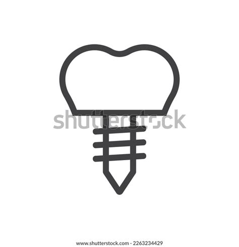 Tooth Implant Icon Teeth Implanting Icon Stock Vector Royalty Free