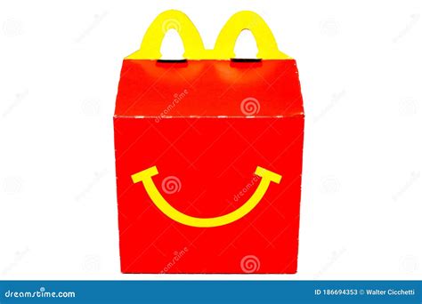 McDonald`s Happy Meal Cardboard Box Editorial Stock Photo - Image of ...