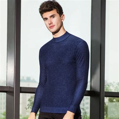 2018 Autumn And Winter Mens Semi Turtleneck Sweater Male Korean