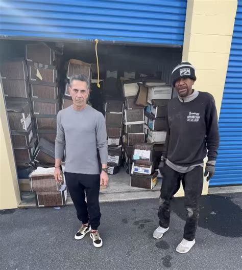 Joseph “skinny Joey” Merlino Posing In Front Of Boxes Of Information On Multiple “rats