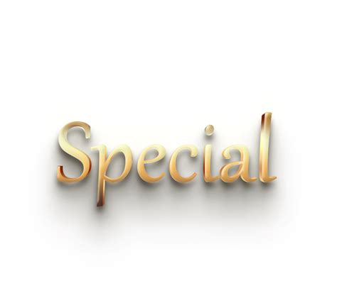 3d Word Special Golden Png Text Effects Art Typography Royalty Free