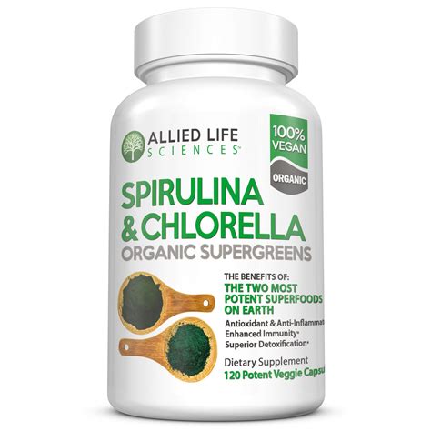 Allied Life Spirulina And Chlorella Organic Chlorophyll Vegan Protein