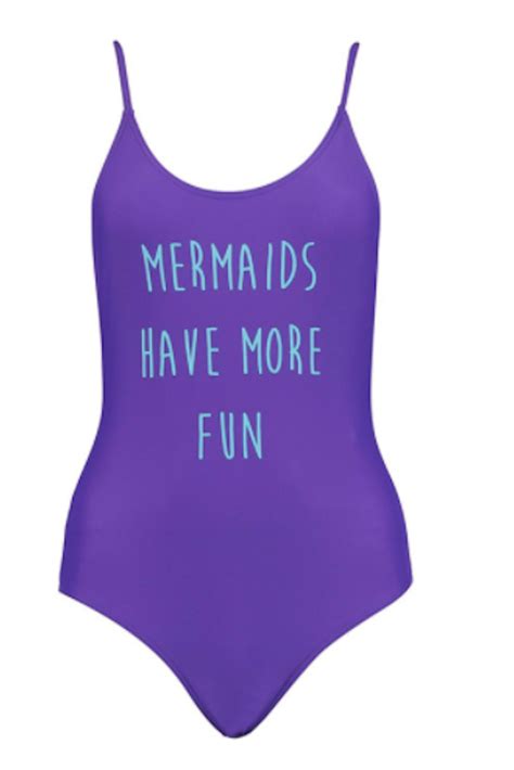 Mermaids Have More Fun Purple One Piece Swimwear Free Vibrationz