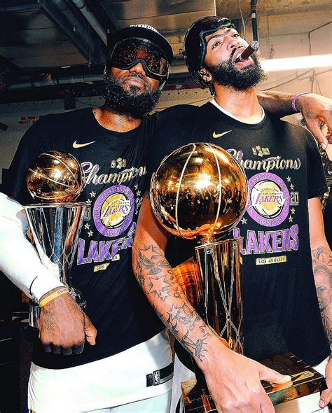 Lebron Y Ad Anthony Davis Champions King La Ceja Lakers