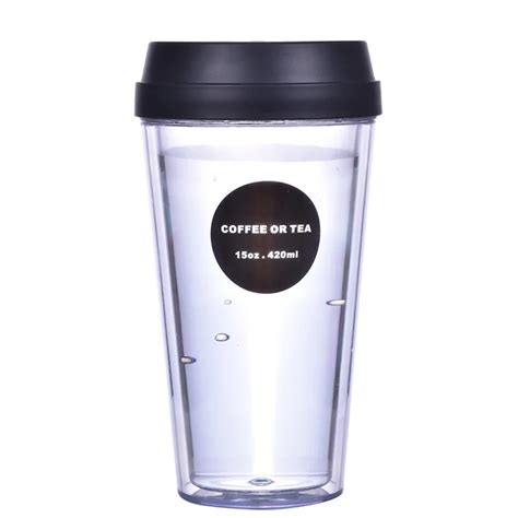 Reusable Travel Cup To Go Coffee Cup Plastic Cup Bpa Free With Silicone