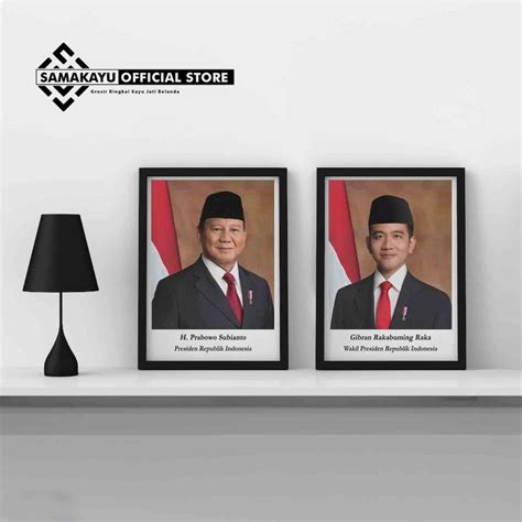 jual paket bingkai cetak foto presiden  wakil presiden