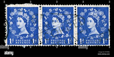 Postage Stamp From Great Britain In The Queen Elizabeth II Predecimal