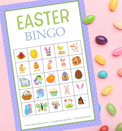 Free Printable Easter Bingo Cards For All Ages Carla Schauer Designs