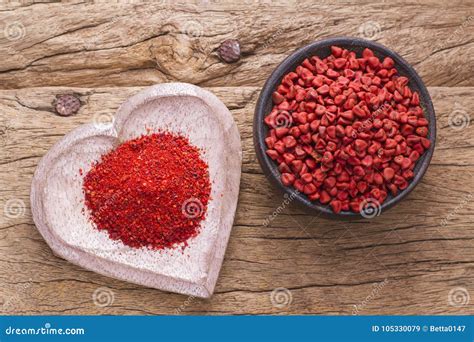 Achiote grains and powder stock image. Image of organic - 105330079