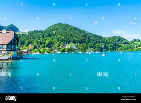 View Of St Gilgen Across Lake Wolfgangsee In The Salzkammergut Resort