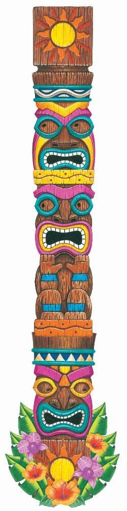 Tiki Island Jointed Cutout Tiki Totem Totem Pole Tiki