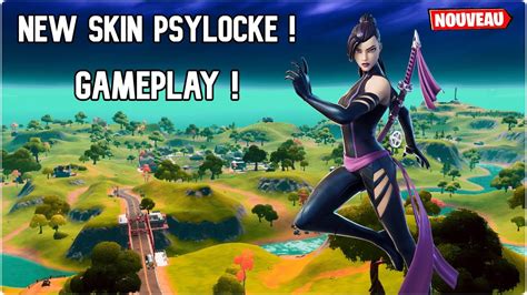 Gameplay New Skin Psylocke In Game Sur Fortnite X Force Bundle