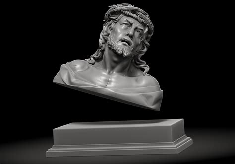 Stl File Ecce Homo Jesus Christ Bust D Printable Sculpture Obj