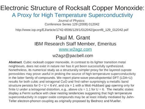 PPT Electronic Structure Of Rocksalt Copper Monoxide A Proxy For