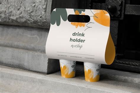 Premium PSD Paper Cup Holder For Drinks