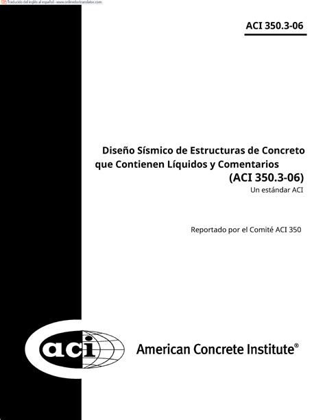 Aci Seismic Design Of Liquid Containing Concrete Structures