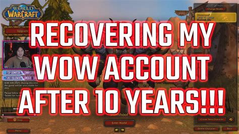 Blizzard Helped Me Recover My Lost Wow Account After Years