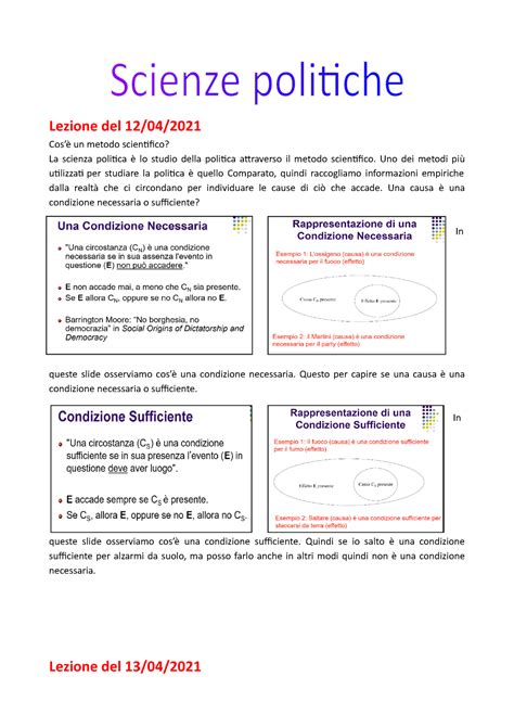 Appunti scienze politiche Lezione del 12 04 Cosè un metodo